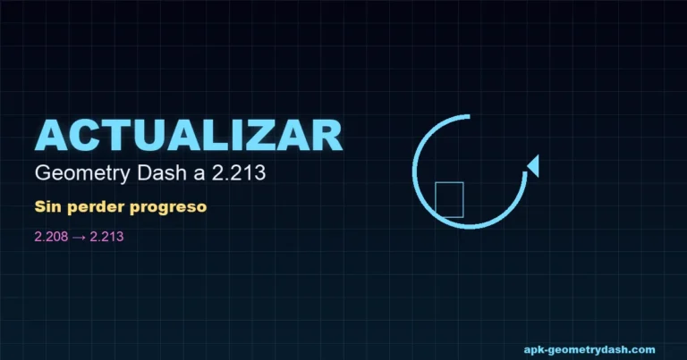 Actualizar Geometry Dash APK a 2.208 sin perder progreso 2026